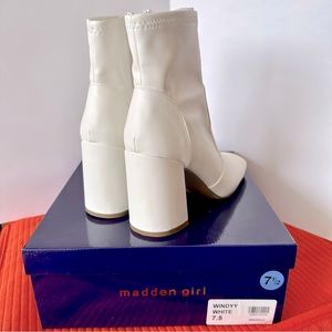 NEW IN BOX Madden Girl Windyy Booties | White | Size 7.5
